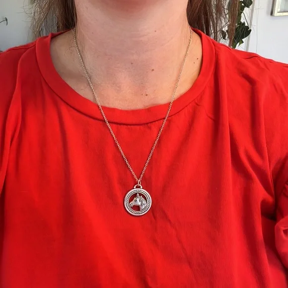 Horse Lovers 925 silver pendant charm chain necklace equestrian - Picture 2 of 7